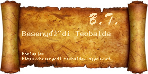 Besenyődi Teobalda névjegykártya